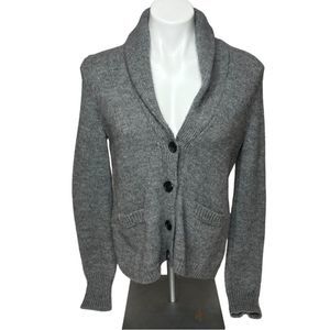 J. Crew gray alpaca and wool blend button up cardigan size L